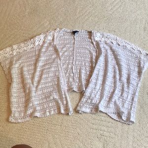 White lacey cover up